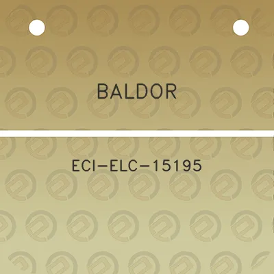 baldor-eci-elc-15195