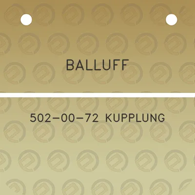 balluff-502-00-72-kupplung