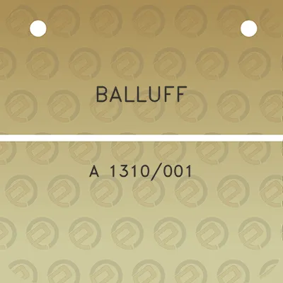 balluff-a-1310001