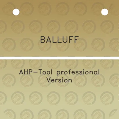 balluff-ahp-tool-professional-version