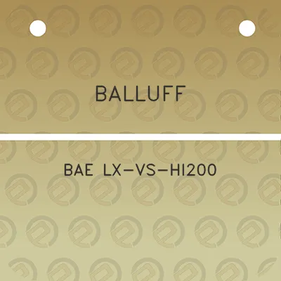 balluff-bae-lx-vs-hi200