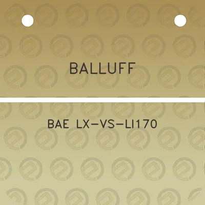 balluff-bae-lx-vs-li170