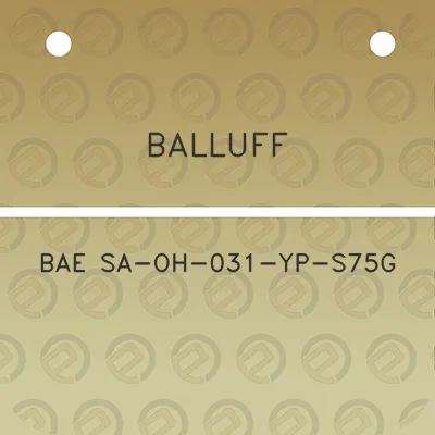 balluff-bae-sa-oh-031-yp-s75g