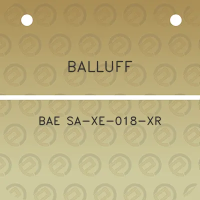 balluff-bae-sa-xe-018-xr