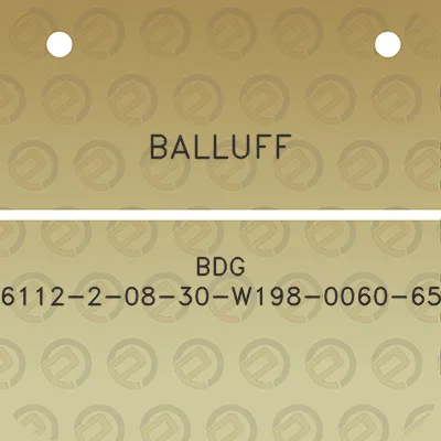 balluff-bdg-6112-2-08-30-w198-0060-65