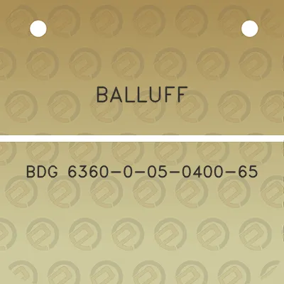 balluff-bdg-6360-0-05-0400-65