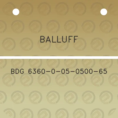 balluff-bdg-6360-0-05-0500-65