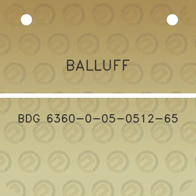 balluff-bdg-6360-0-05-0512-65