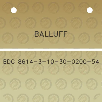 balluff-bdg-8614-3-10-30-0200-54