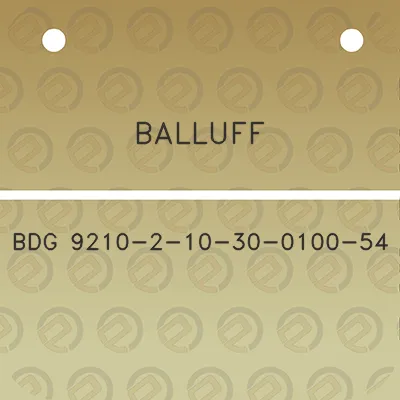 balluff-bdg-9210-2-10-30-0100-54