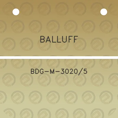 balluff-bdg-m-30205