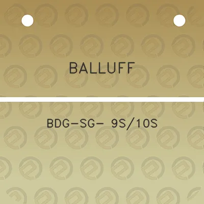 balluff-bdg-sg-9s10s