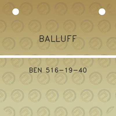 balluff-ben-516-19-40