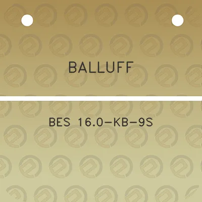 balluff-bes-160-kb-9s