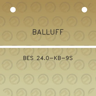 balluff-bes-240-kb-9s