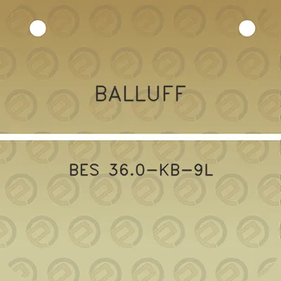 balluff-bes-360-kb-9l