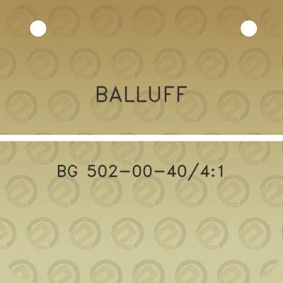 balluff-bg-502-00-4041