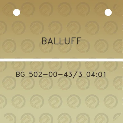 balluff-bg-502-00-433-0401