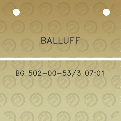 balluff-bg-502-00-533-0701