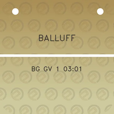 balluff-bg-gv-1-0301