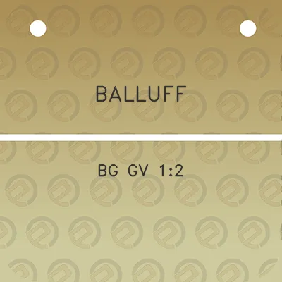 balluff-bg-gv-12