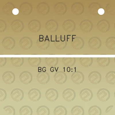 balluff-bg-gv-101