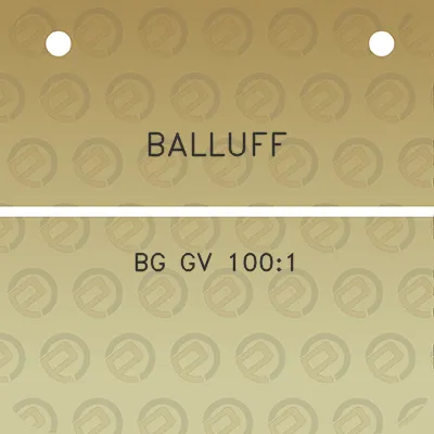 balluff-bg-gv-1001