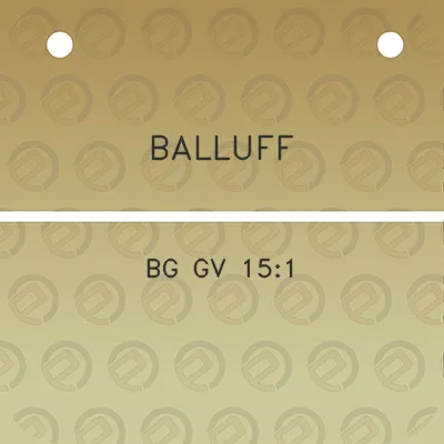 balluff-bg-gv-151