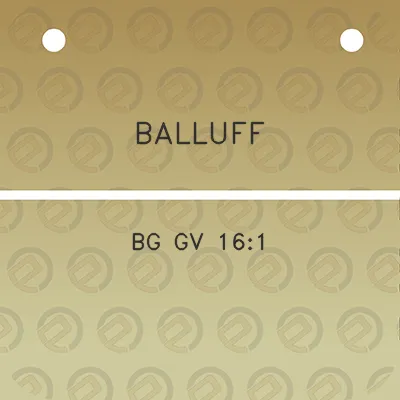 balluff-bg-gv-161