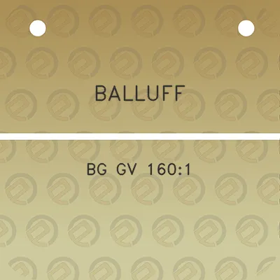 balluff-bg-gv-1601