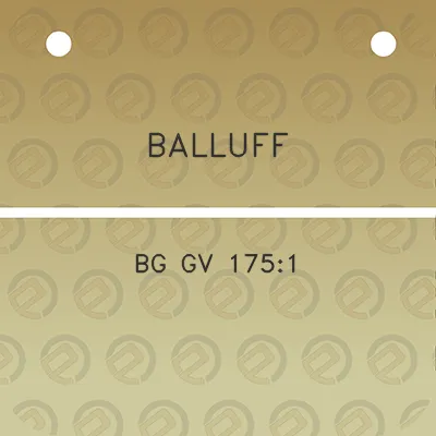 balluff-bg-gv-1751