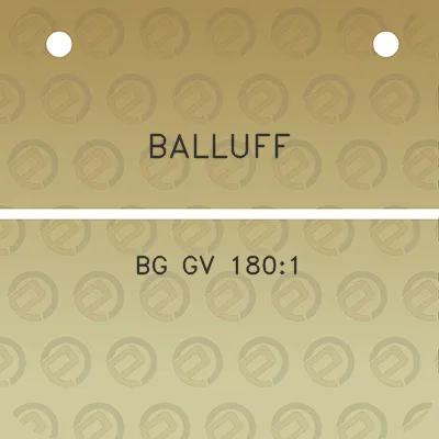 balluff-bg-gv-1801