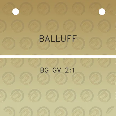 balluff-bg-gv-21