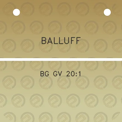 balluff-bg-gv-201