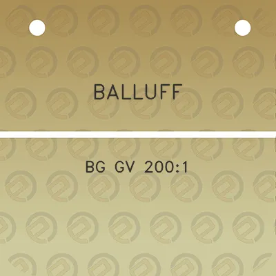 balluff-bg-gv-2001