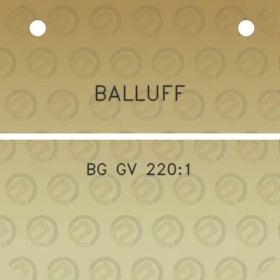 balluff-bg-gv-2201