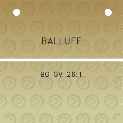 balluff-bg-gv-261