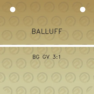 balluff-bg-gv-31