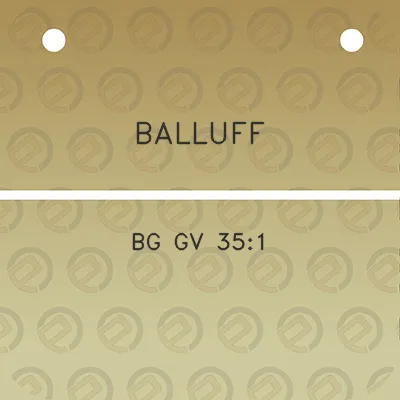 balluff-bg-gv-351