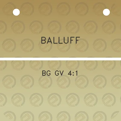 balluff-bg-gv-41