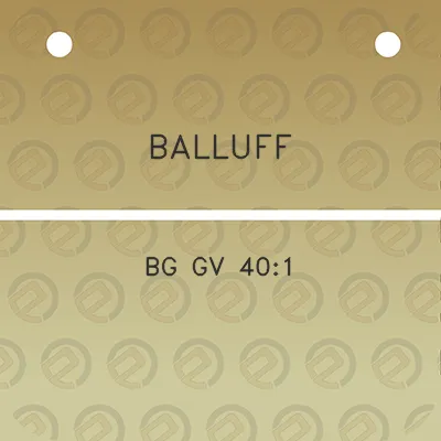 balluff-bg-gv-401