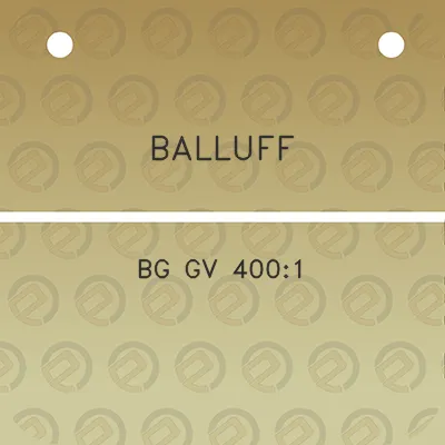 balluff-bg-gv-4001