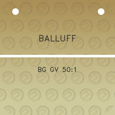 balluff-bg-gv-501