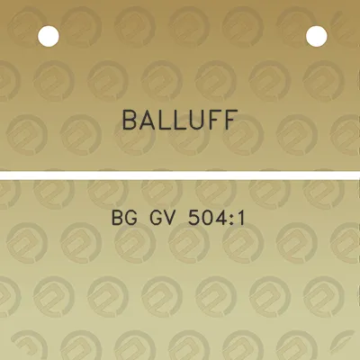 balluff-bg-gv-5041