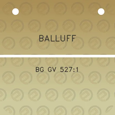 balluff-bg-gv-5271