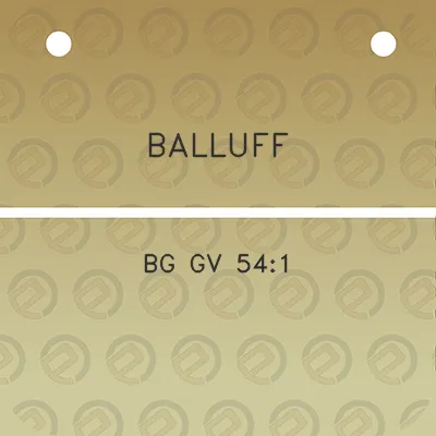 balluff-bg-gv-541