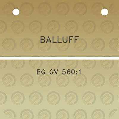 balluff-bg-gv-5601