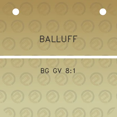 balluff-bg-gv-81