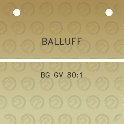 balluff-bg-gv-801