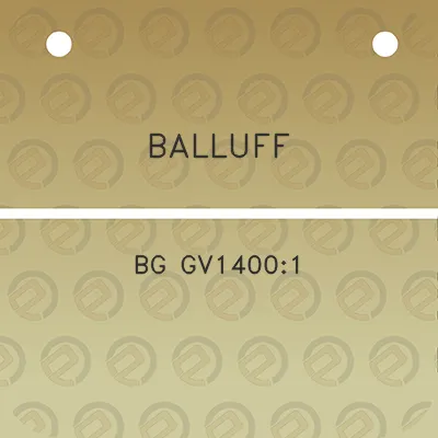 balluff-bg-gv14001